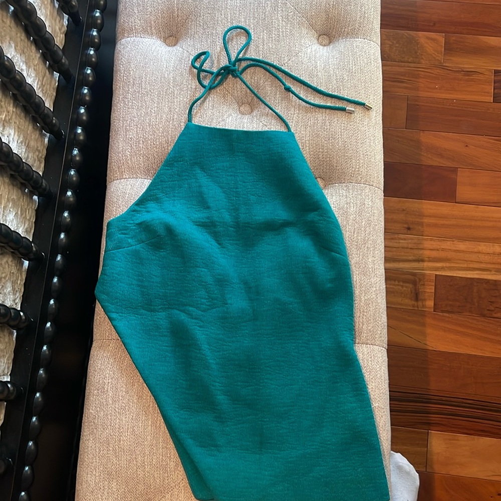 C/MEO Women’s Teal asymmetrical top